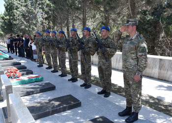 Sumqayıtda Birinci Qarabağ müharibəsinin şəhidi Elman Cavadov dəfn edilib