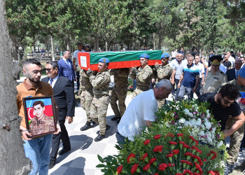 Sumqayıtda Birinci Qarabağ müharibəsinin şəhidi Elman Cavadov dəfn edilib