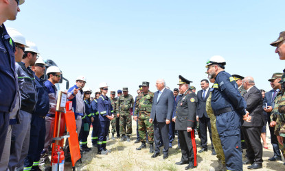 Fövqəladə Hallar Nazirliyi Sumqayıtda taktiki-xüsusi təlim keçirib