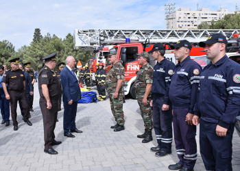 FHN Sumqayıtda nümunəvi mülki müdafiə məşqi keçirib