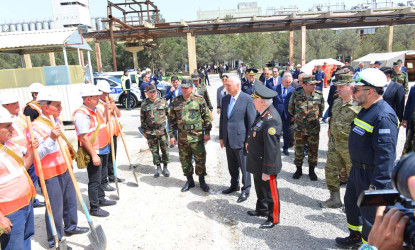 Fövqəladə Hallar Nazirliyi Sumqayıtda taktiki-xüsusi təlim keçirib