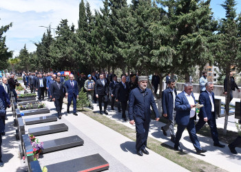 Sumqayıtda Birinci Qarabağ müharibəsinin şəhidi Yusif Məmmədov dəfn edilib