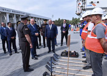 FHN Sumqayıtda nümunəvi mülki müdafiə məşqi keçirib