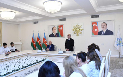 Sumqayıtda “Heydər Əliyev Məktəbi”nin növbəti məşğələsi keçirilib