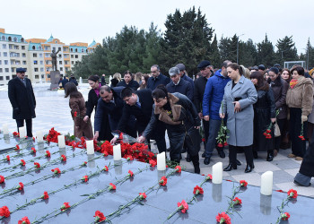 Sumqayıt şəhərində Xocalı soyqırımının 34-cü ildönümü ilə əlaqədar anım tədbiri keçirilib