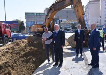 Sumqayıtda infrastrukturun yenilənməsi istiqamətində işlər davam edir