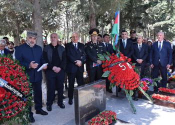 Sumqayıtda Birinci Qarabağ müharibəsinin şəhidi Yusif Məmmədov dəfn edilib
