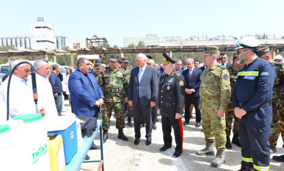 Fövqəladə Hallar Nazirliyi Sumqayıtda taktiki-xüsusi təlim keçirib