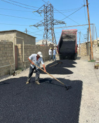 Sumqayıtda asfaltlanma işləri davam etdirilir