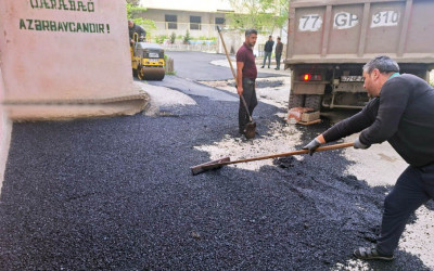 Sumqayıtda məhəllədaxili yollar asfaltlanır