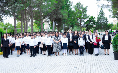 Sumqayıtda 36 nömrəli tam orta məktəbin yenidənqurmadan sonra açılışı olub