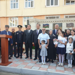 Vətən müharibəsi şəhidinin abidə kompleksinin açılış mərasimi olub